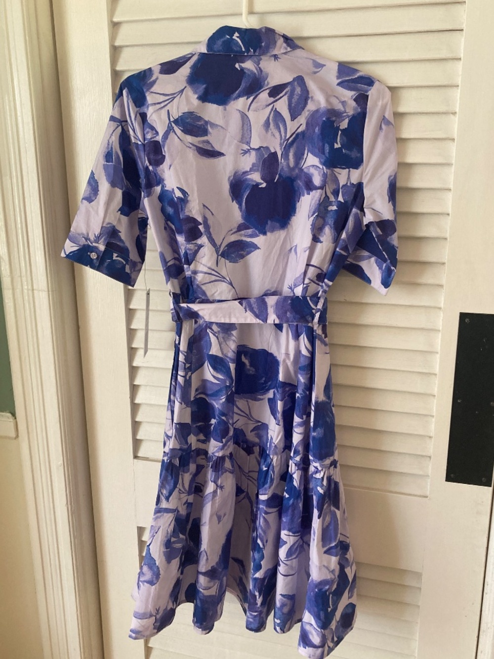 Calvin Klein Women's Summer Cotton Floral-Print Shirt Dress Size 6 - Picture 6 of 7